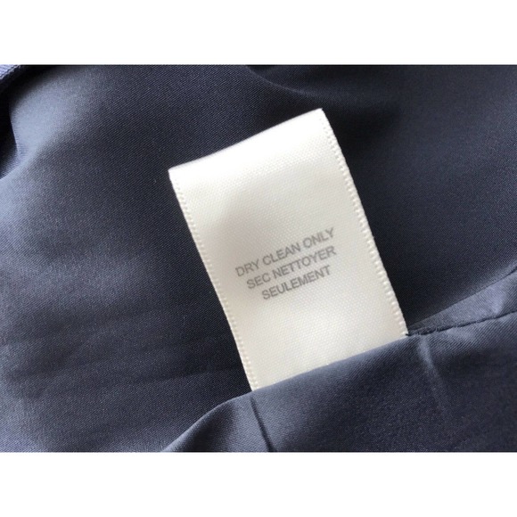 Rebecca Taylor Linen Blend Sheath Dress Navy Peekaboo Neckline Cutout Size 10 - Picture 12 of 12